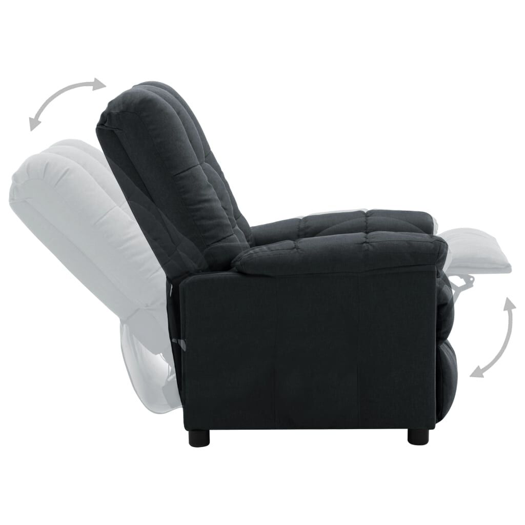 vidaXL Electric Recliner Chair Dark Grey Fabric