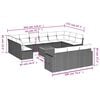 vidaXL 14 Piece Garden Sofa Set with Cushions Grey Poly Rattan