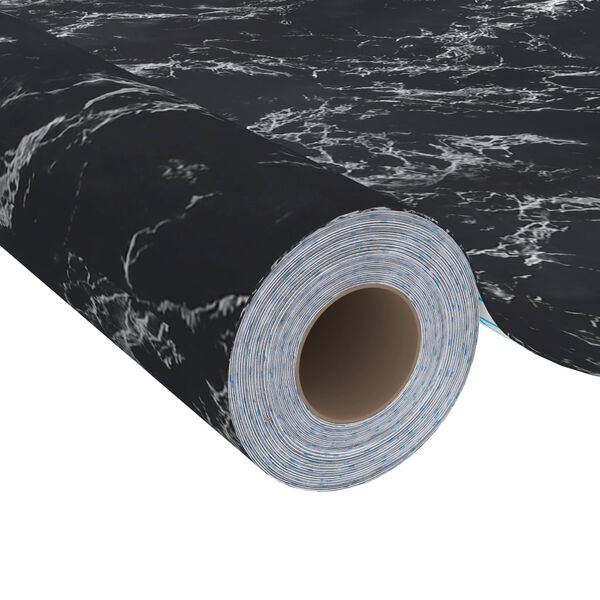 vidaXL Self-adhesive Furniture Film Black Stone 500x90 cm PVC