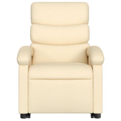 vidaXL Stand up Recliner Chair Cream Fabric