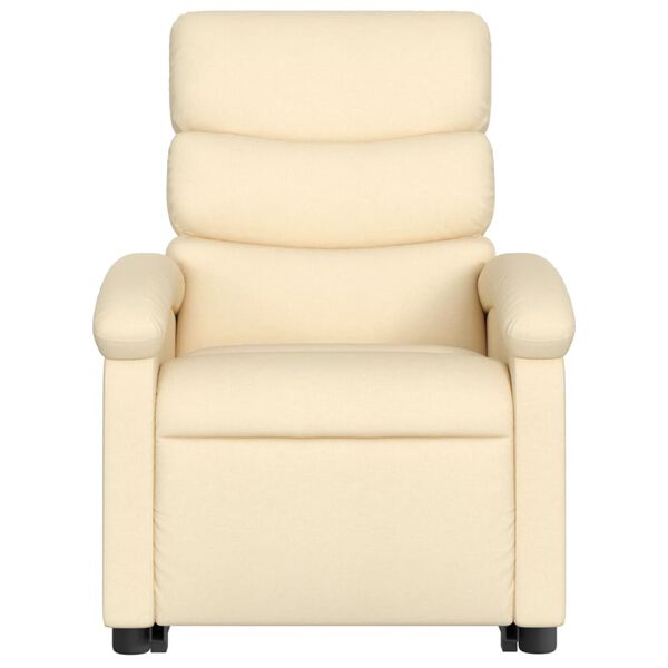vidaXL Stand up Recliner Chair Cream Fabric