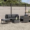 vidaXL 4 Piece Garden Sofa Set with Cushions Poly Rattan Grey
