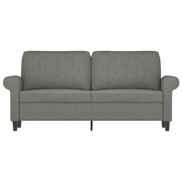 vidaXL 2-Seater Sofa Dark Grey 140 cm Fabric