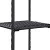 vidaXL Storage Shelf Black 30x30x150 cm Poly Rattan
