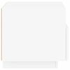 vidaXL Bedside Cabinet with LED Lights White 40x39x37 cm