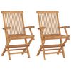vidaXL 3 Piece Garden Dining Set Solid Wood Teak
