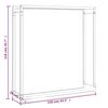 vidaXL Firewood Rack Matt Black 110x28x116 cm Steel