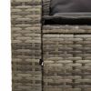vidaXL 5 Piece Garden Sofa Set with Cushions Stackable Grey Poly Rattan