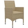 vidaXL 7 Piece Garden Dining Set Beige