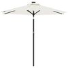 vidaXL Garden Parasol with Steel Pole White 225x225x212 cm