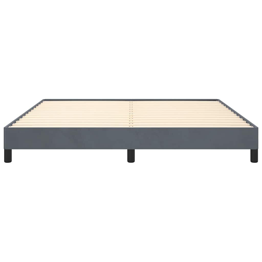 vidaXL Bed Frame without Mattress Dark Grey California King Velvet