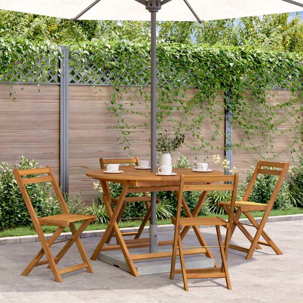 vidaXL Folding Garden Table 110 cm Solid Acacia Wood