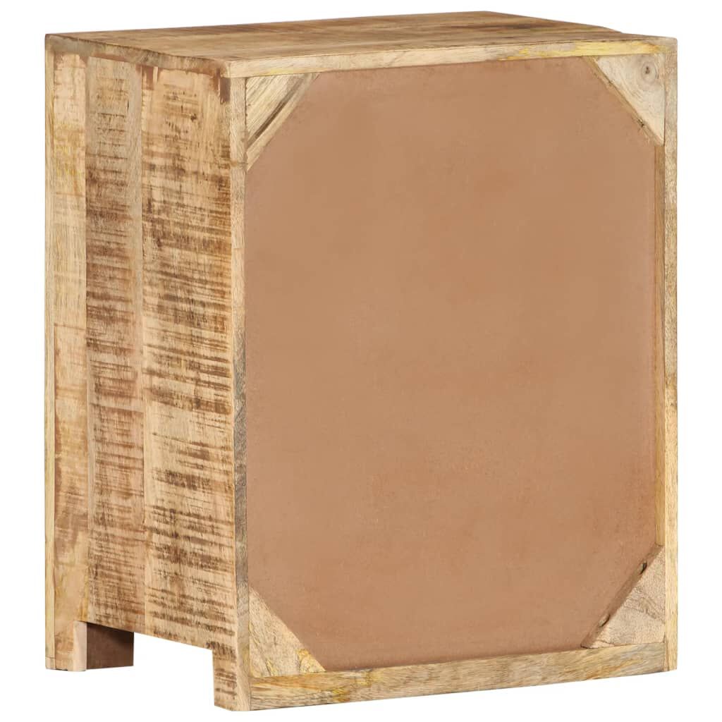 vidaXL Bedside Cabinet 40x30x50 cm Rough Mango Wood