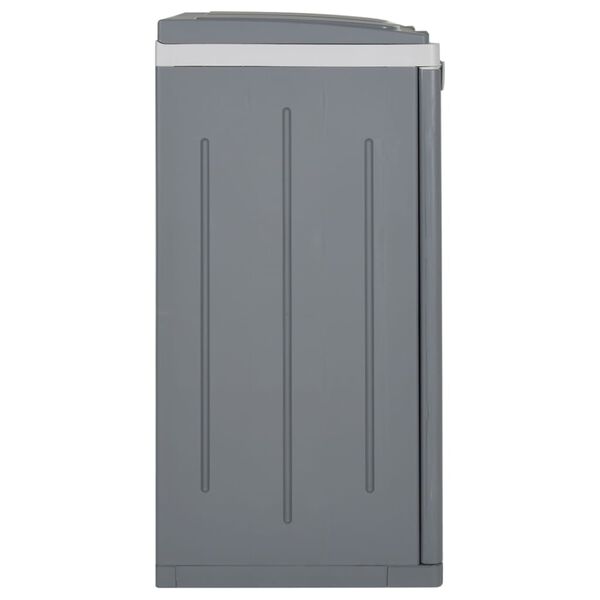 vidaXL Trash Bin with 2 Doors Grey 65x45x88 cm PP