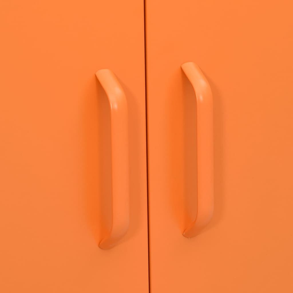 vidaXL Storage Cabinet Orange 80x35x101.5 cm Steel