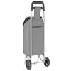 vidaXL Shopping Trolley Folding Grey 35 x 28 x 92 cm Oxford fabric