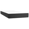 vidaXL Box Spring Bed with Mattress Black 100x203 cm Twin XL Faux Leather