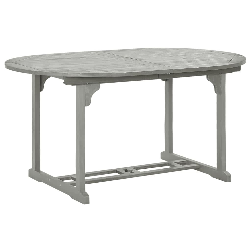 vidaXL Garden Table Grey 200x100x75 cm Solid Acacia Wood