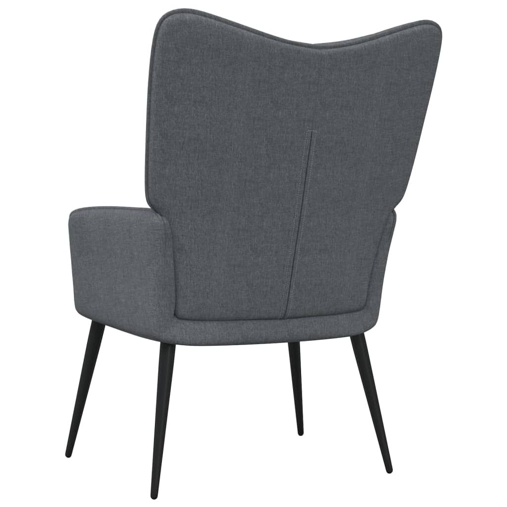 vidaXL Relaxing Chair Dark Grey Fabric
