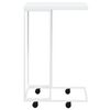 vidaXL Side Table with Wheels White 40x30x63.5 cm Engineered Wood