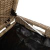 vidaXL Outdoor Storage Bench with Cushion Beige 100 cm Poly Rattan
