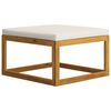 vidaXL 8 Piece Garden Lounge Set with Cushion Cream Solid Acacia Wood
