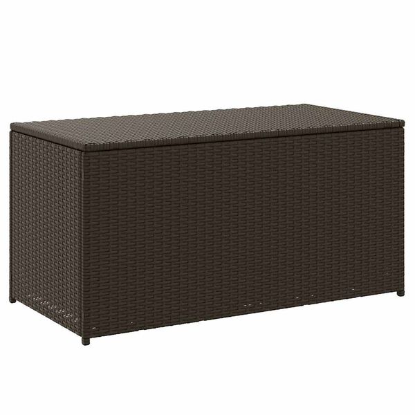 vidaXL Garden Storage Box Poly Rattan 100x50x50 cm Brown