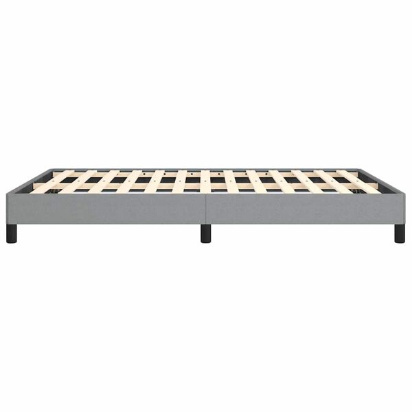 vidaXL Bed Frame without Mattress Light Grey 152x203 cm Queen Fabric