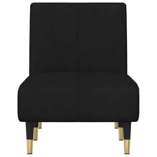 vidaXL Chaise Longue Black Velvet