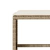 vidaXL 6 Piece Garden Sofa Set with Cushions Beige Poly Rattan