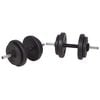 vidaXL Workout Bench with Weight Rack, Barbell and Dumbbell Set 90 kg