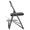 vidaXL Folding Dining Chairs 6 pcs Black Faux Leather and Steel