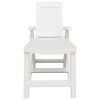 vidaXL Sun Lounger White Plastic