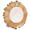 vidaXL Wall Mirror 40 cm Teak Round
