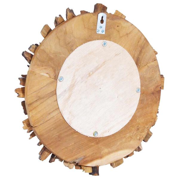 vidaXL Wall Mirror 40 cm Teak Round