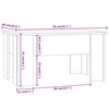 vidaXL Coffee Table Smoked Oak 79x49x41 cm Engineered Wood