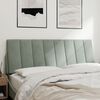 vidaXL Headboard Cushion "Hanko" Light Grey 137 cm Double Velvet