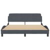 vidaXL Bed Frame "Dover" Dark Grey 152x203 cm Queen Velvet