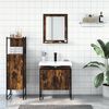 vidaXL 3 Piece Bathroom Cabinet Set Smoked Oak Engineered Wood