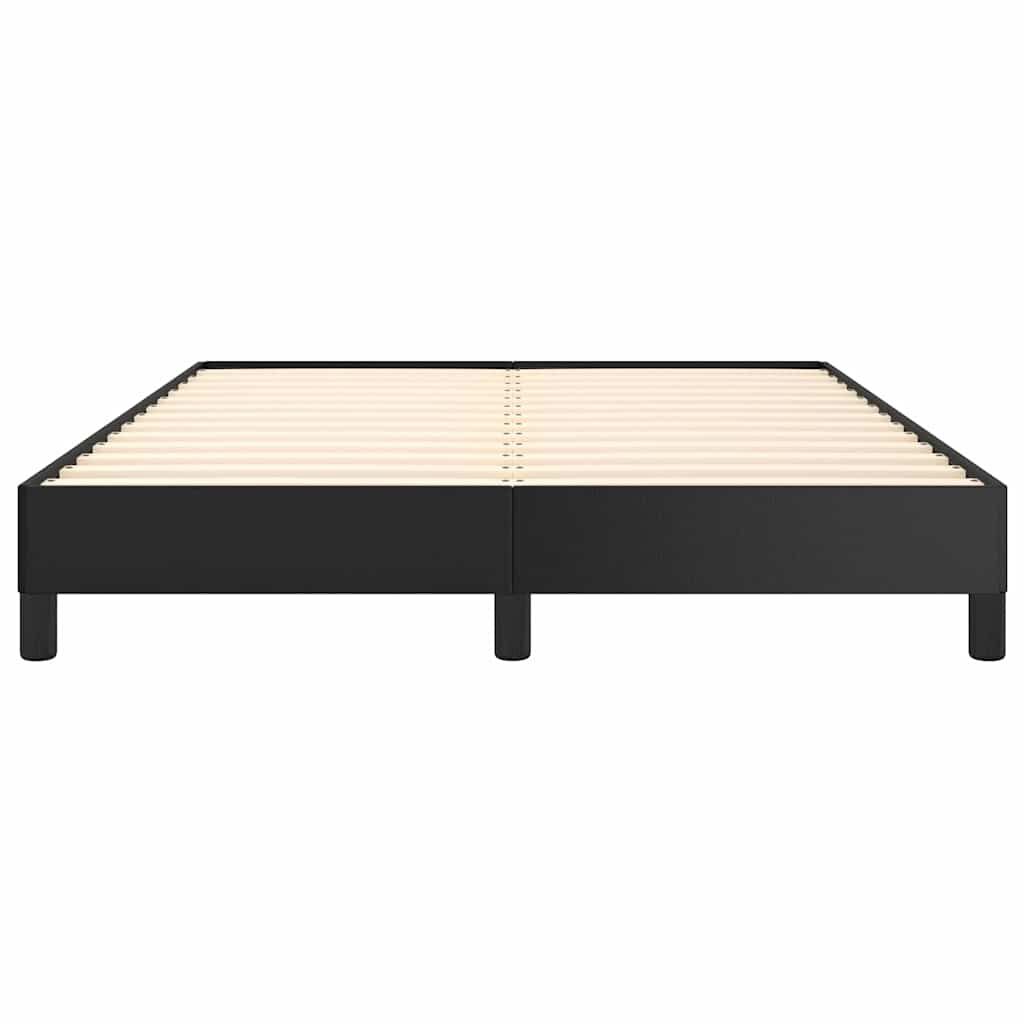 vidaXL Bed Frame without Mattress Black 137x187 cm Double Faux Leather