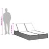 vidaXL Double Sun Lounger with Cushions Grey Poly Rattan