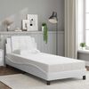 vidaXL Bed Frame without Mattress "Zadar" White 100x190 cm Faux Leather