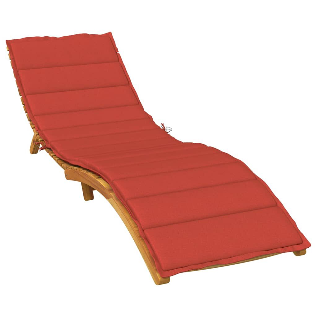 vidaXL Sun Lounger Cushion Melange Red 200x60x4 cm Fabric