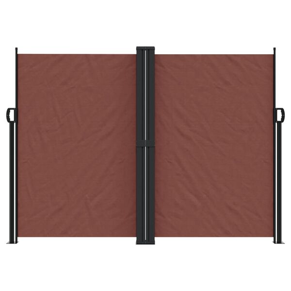 vidaXL Retractable Side Awning Brown 180x1000 cm