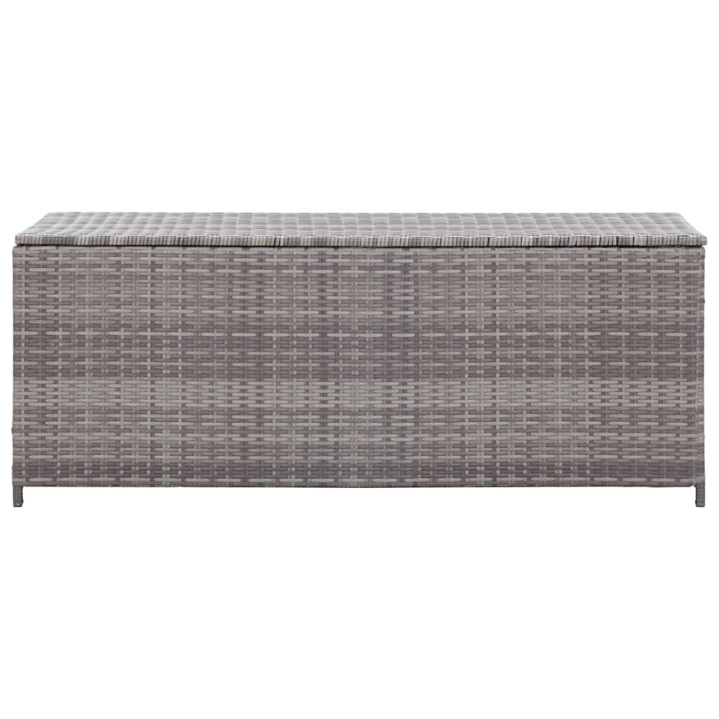 vidaXL Garden Storage Box Grey 120x50x60 cm Poly Rattan