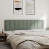 vidaXL Headboard Cushion "Hanko" Light Grey 193 cm Velvet