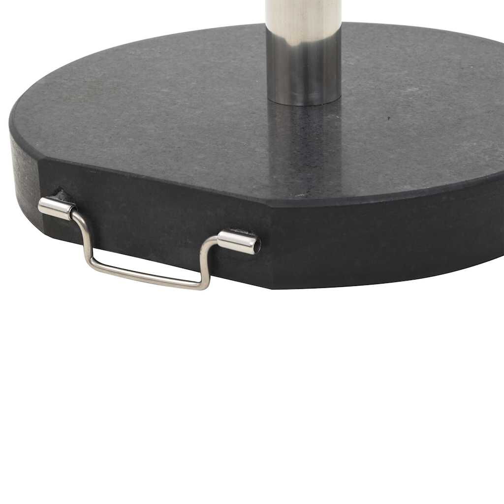 vidaXL Parasol Base Granite 28.5 kg Round Black