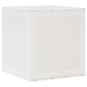 vidaXL Garden Storage Box White 55 x 53 x 57 cm Polypropylene