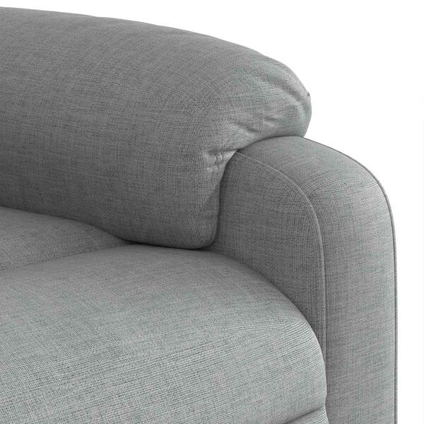 vidaXL Stand up Massage Recliner Chair Light Grey Fabric