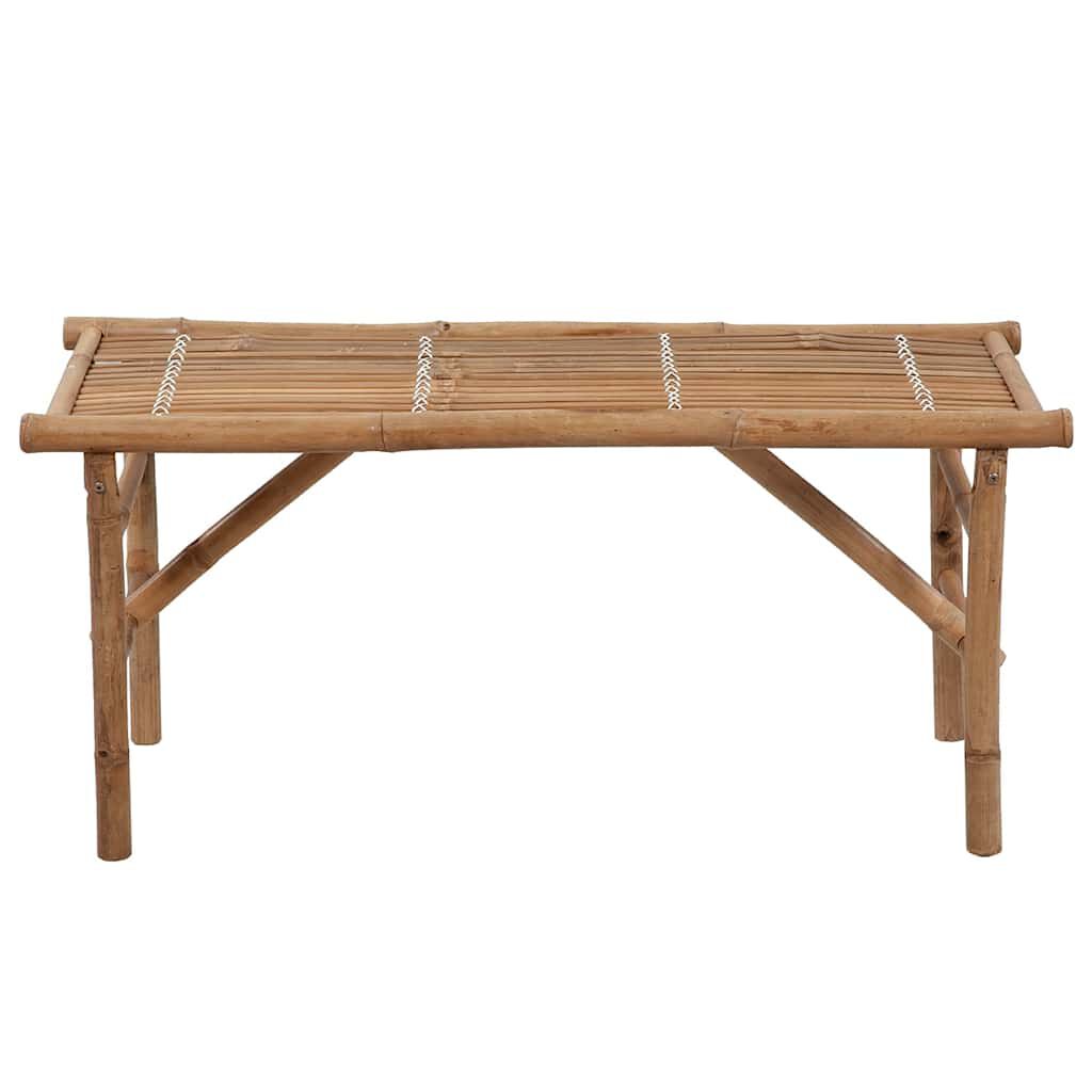 vidaXL Folding Garden Bench with Cushion 118 cm Bamboo